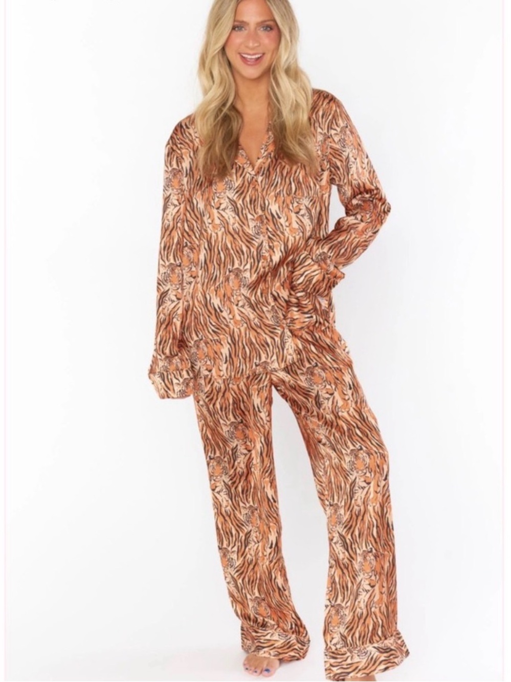 Show Me Your Mumu Classic PJ Set Royal Tiger Silky
